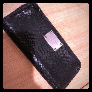 Authentic Michael Kors Snakeskin Black wallet!
